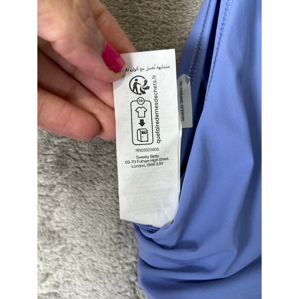 Sweaty Betty Racerback Jumpsuit Periwinkle Blue Relaxed Athleisure Size 8 - Picture 9 of 12